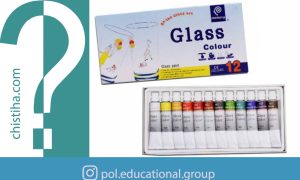 رنگ اکریلیک شیشه ای 12 رنگی